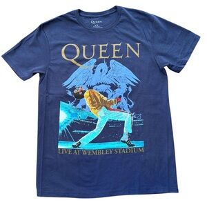Queen Classic Rock Live At Wembley Stadium Freddie Mercury T-Shirt New Size Med